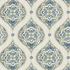 Outlet Brewster/ASP 2821-25148 Adele Green Damask Wallpaper