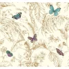 Sale Stock/York AF2028 Metallic Rose Gold Aqua Purple Papillion Butterfly Toile Wallpaper