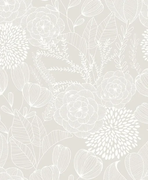 Hot Brewster/ASP 2903-25858 Alannah Bone Botanical Wallpaper