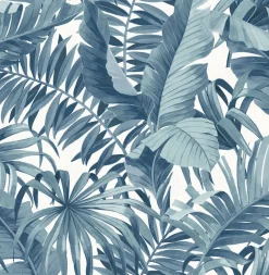 Outlet Brewster/ASP 2969-24133 Alfresco Blue Tropical Palm Wallpaper