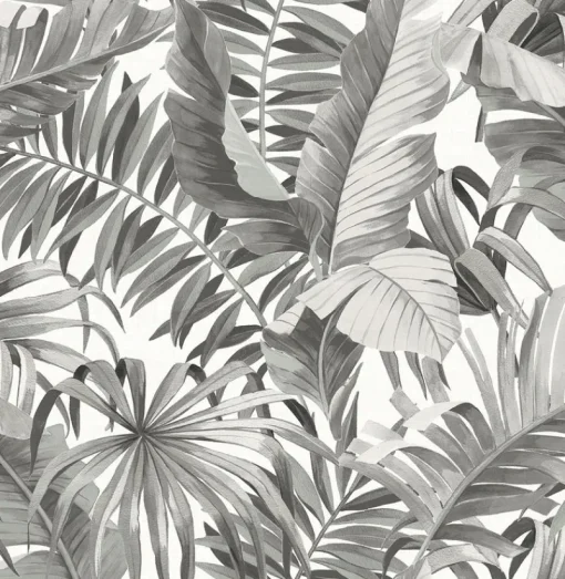 Outlet Brewster/ASP 2969-24134 Alfresco Grey Tropical Palm Wallpaper