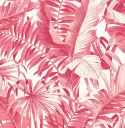 Sale Brewster/ASP 2969-26054 Alfresco Pink Tropical Palm Wallpaper