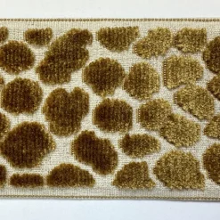 Clearance Stock/Europatex Alpas Topaz 3.5 inch Antique Gold Cut Velvet Europatex Trim