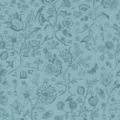 Discount Brewster 375012 Ambroos Blue Woodland Wallpaper