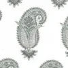 New Laura Kiran Antique Paisley Print Water White Fabric
