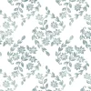 Fashion Brewster/ASP 2901-25431 Arabesque Teal Floral Trail Wallpaper