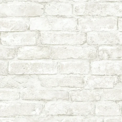 Best Brewster Arlington Off-White Brick Wallpaper