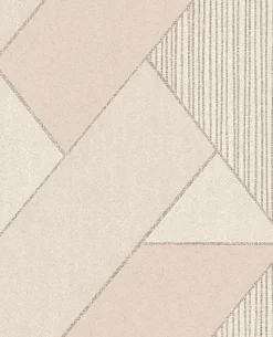 Best Brewster 395831 Art Deco Peach Glam Geometric Wallpaper