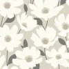 Best Brewster 2904-25675 Astera Beige Floral Wallpaper