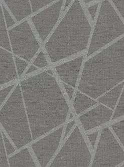 Best Brewster 2945-1101 Avatar Pewter Abstract Geometric Wallpaper