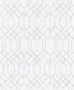 Clearance Brewster 2838-AW87732 Lyla Grey Trellis Wallpaper