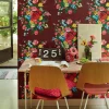 Discount Brewster Ayaanle Burgundy Dutch Painters Floral Wallpaper
