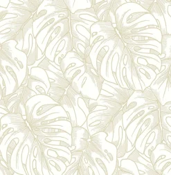 Fashion Brewster/ASP 2964-87341 Balboa Gold Botanical Wallpaper