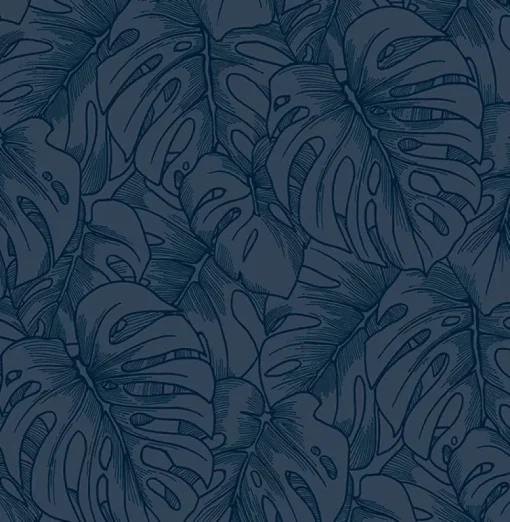 New Brewster/ASP 2964-87342 Balboa Indigo Botanical Wallpaper