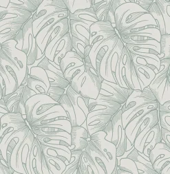 Clearance Brewster/ASP 2964-87343 Balboa Olive Botanical Wallpaper