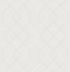 Fashion Brewster/ASP 2964-87346 Ballard Silver Geometric Wallpaper
