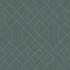 Fashion Brewster/ASP 2964-25911 Ballard Teal Geometric Wallpaper