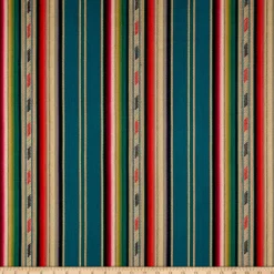 Online Laura Kiran Bandolier Stripe Teal Multi Fabric