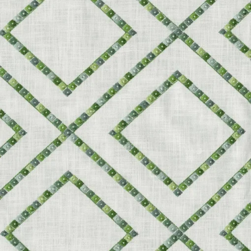 New PKaufmann_inc/PKL Beaded Lattice Emb 410511 Meadow PK Lifestyles Fabric