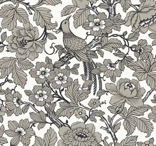 Fashion Brewster/ASP 2927-80410 Beaufort Black Peony Chinoiserie Wallpaper