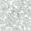 Hot Brewster/ASP 2927-80408 Beaufort Light Grey Peony Chinoiserie Wallpaper