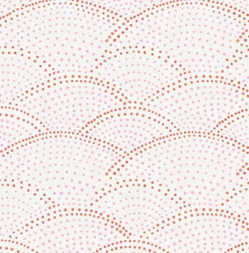 Outlet Brewster/ASP 2903-25801 Bennett Pink Dotted Scallop Wallpaper