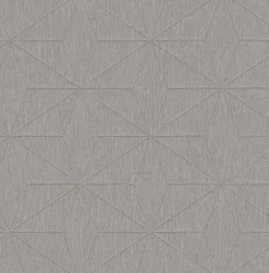 Outlet Brewster 2896-25341 Bernice Silver Diamond Geometric Wallpaper