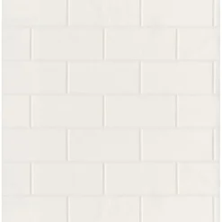 Online Brewster 2904-21399 Bettina White Paintable Subway Tile Wallpaper