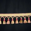Hot Stock/Belagio BF4005 Pink 42/14 Pink Green Tassel Trim Fringe