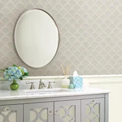Sale Brewster 3117-12314 Bixby Grey Geometric Wallpaper
