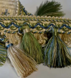 Discount Stock/Trimland 1398 9597 Blue Green Ivory Tassel Trim