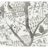 New York/AV BO6633 Gray Peacock Block Print Wallpaper