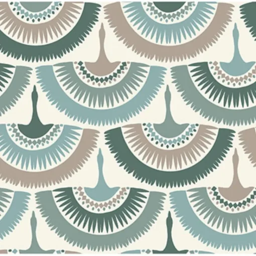 Hot York/AV BO6644 Green Feather and Fringe Wallpaper