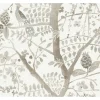 Clearance York/AV BO6635 Off White Peacock Block Print Wallpaper