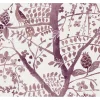 Outlet York/AV BO6631 Purple Peacock Block Print Wallpaper