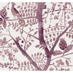 Outlet York/AV BO6631 Purple Peacock Block Print Wallpaper
