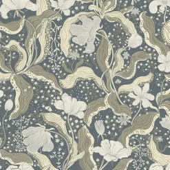 Sale Brewster/ASP 2932-65117 Bodri Blue Tulip Garden Wallpaper