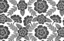 Online Laura Kiran Bohemia Print Black Fabric