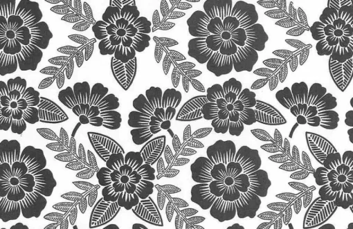 Online Laura Kiran Bohemia Print Black Fabric