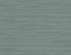 Sale Brewster Bondi Teal Grasscloth Texture Wallpaper