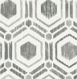 Sale Brewster/ASP 2901-25432 Borneo Taupe Geometric Grasscloth Wallpaper