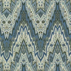 Fashion PKaufmann_inc/PKL Bray Flamestitch 750691 Indigo Williamsburg PK Lifestyles Fabric