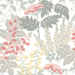 Sale Brewster/ASP 2973-90014 Brie Pink Forest Flowers Wallpaper