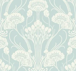 Hot York/AV CA1569 Blues Nouveau Damask Wallpaper