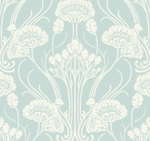 Hot York/AV CA1569 Blues Nouveau Damask Wallpaper