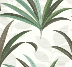 Outlet York/AV CA1553 White/Off Whites El Morocco Palm Wallpaper
