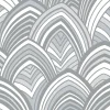 Best Brewster/ASP 2969-87353 CABARITA Grey Art Deco Leaves Wallpaper