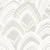 New Brewster/ASP 2969-87352 CABARITA White Art Deco Leaves Wallpaper