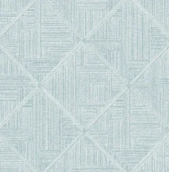 Outlet Brewster/ASP 2975-26210 Cade Teal Geometric Wallpaper