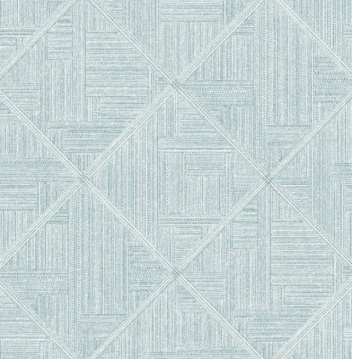 Outlet Brewster/ASP 2975-26210 Cade Teal Geometric Wallpaper